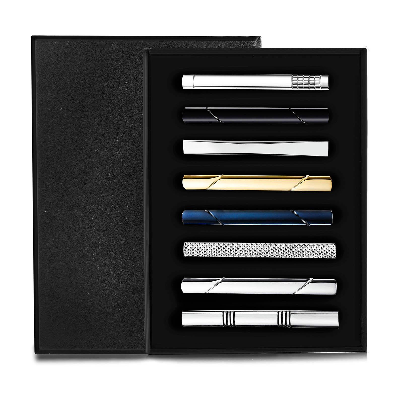 8x Klipsy do krawata Proste Un – Tie Bar Set Gift recenzja i cena