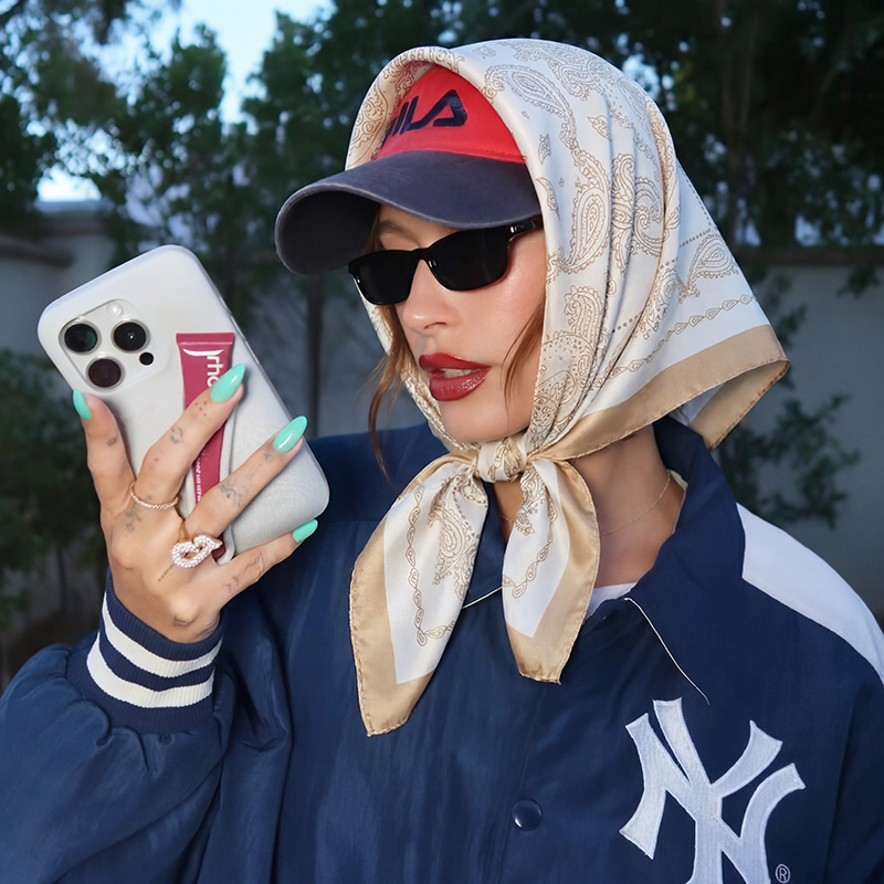 Vintage Beżowa Apaszka Kwadrat – Face Scarf Mask recenzja i cena