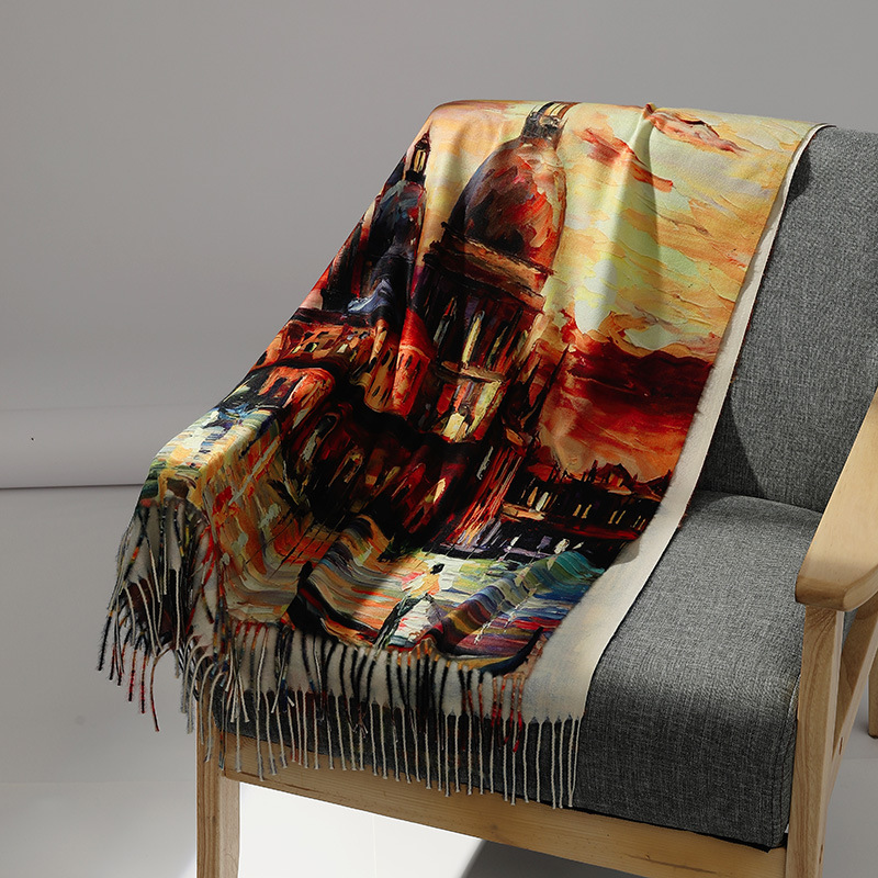 Luksusowa marka obraz olejny k – Woven Scarf Blanket recenzja i cena